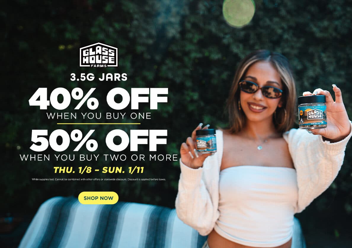 50% Off Glass House Farms Jars