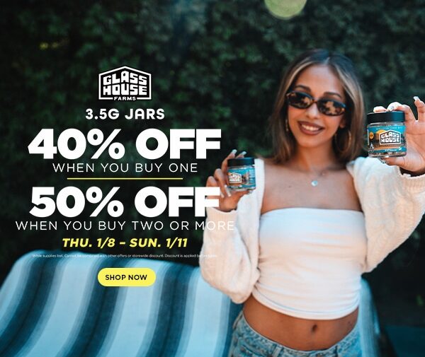 50% Off Glass House Farms Jars