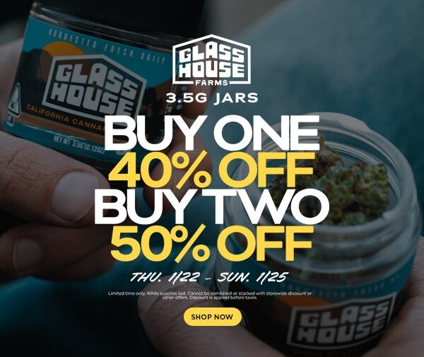 50% Off Glass House Farms Jars