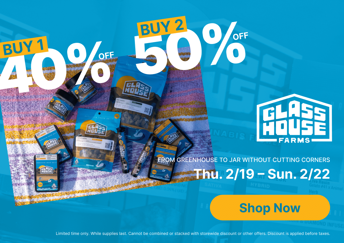 50% Off Glass House Farms products