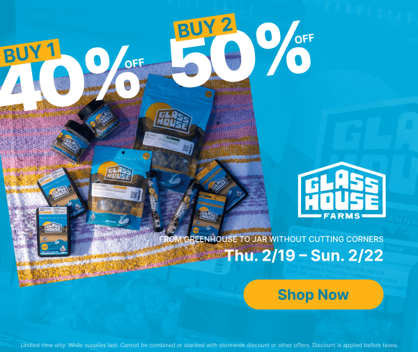 50% Off Glass House Farms products
