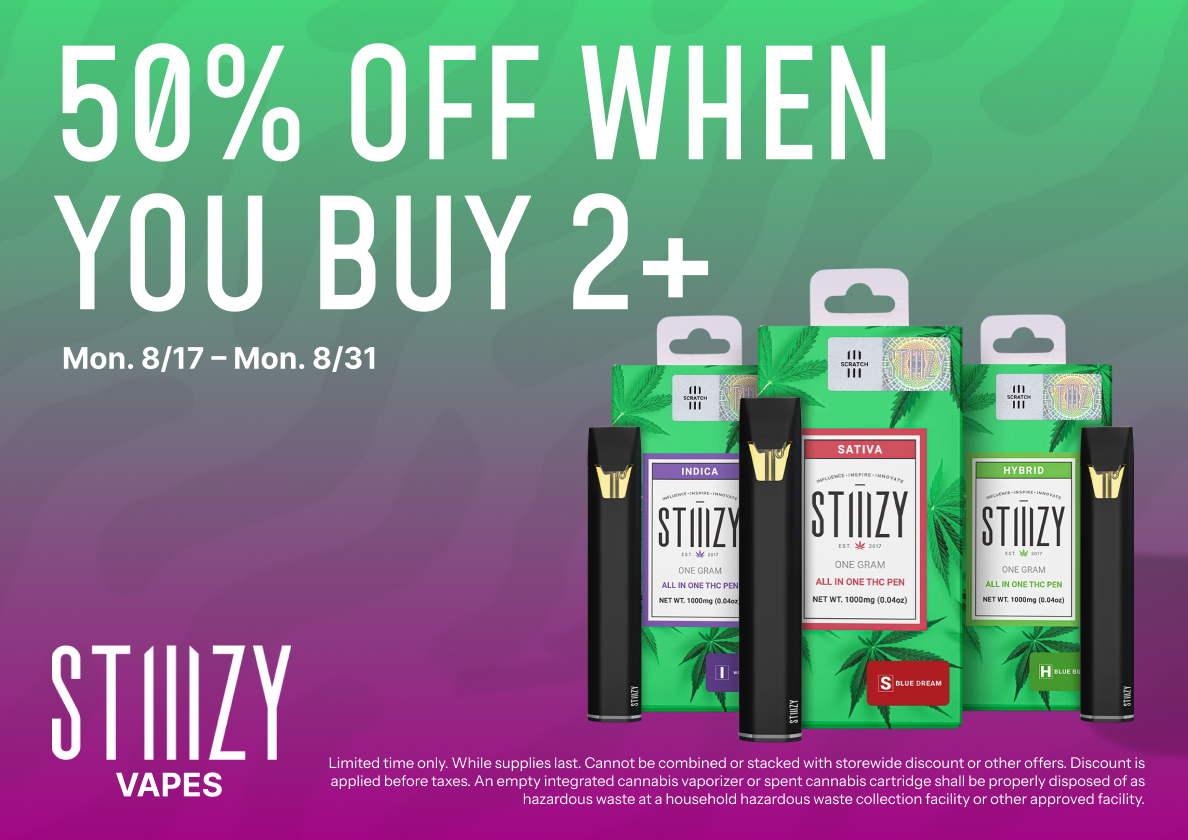 50% Off STIIIZY Vapes