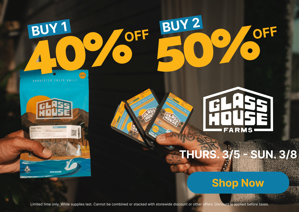 50% Off Glass House Farms products
