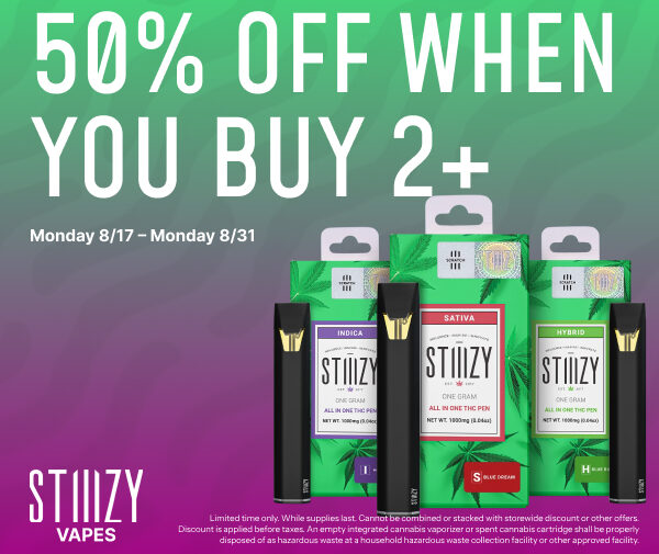 50% Off STIIIZY Vapes